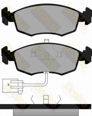 BRAKE ENGINEERING pa966 -  Комплект тормозных колодок, дисковый тормоз